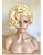 Synthetic lace front wig Wavy short hair Gold Blonde