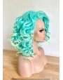 Aqua Green Lace Front Wig Beach Waves