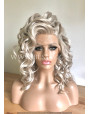 Synthetic lace front wig Wavy Light Ashen Blonde hair