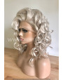 Synthetic lace front wig Wavy Light Ashen Blonde hair