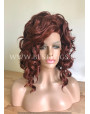 Synthetic lace front wig Curly red hair