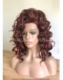 Synthetic lace front wig Curly red hair