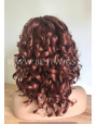 Synthetic lace front wig Curly red hair