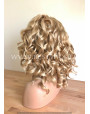 Synthetic lace front wig Curly blonde hair