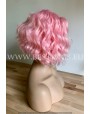 Synthetic lace front wig Wavy Pastel Rose short hair