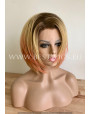 Synthetic lace front wig Straight short hair / Golden Peach