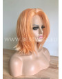 Synthetic lace front wig Straight Baby Orange short hair