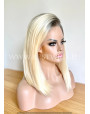 Rooted Blonde Straight Synthetic Lace Front Wig