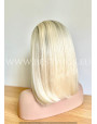 Rooted Blonde Straight Synthetic Lace Front Wig