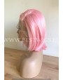 Synthetic lace front wig Straight Baby Pink short hair