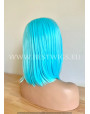 Turquoise Blue Straight Synthetic Lace Front Wig 