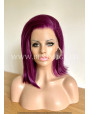 Deep Purple Straight Synthetic Lace Front Wig
