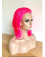 Hot Pink Straight Synthetic Lace Front Wig