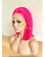 Hot Pink Straight Synthetic Lace Front Wig