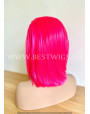 Hot Pink Straight Synthetic Lace Front Wig