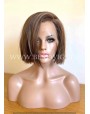 Synthetic Lace Front Wig Straight Brown Short Hair