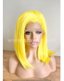 Yellow Straight Synthetic Lace Front Wig 