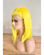 Yellow Straight Synthetic Lace Front Wig 
