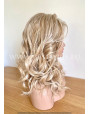 Synthetic lace front wig Wavy blonde rooted hair