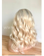 Synthetic lace front wig Wavy blonde rooted hair
