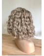 Synthetic lace front wig Wavy Ashen Blonde hair / Double volume