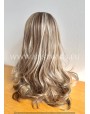 Rooted Wavy Synthetic Lace Front Wig With Middle Part