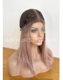 Rooted Lilac Synthetic Lace Front Wig Middle Part