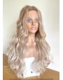 Light Caramel Wavy Synthetic Lace Front Wig Middle Part