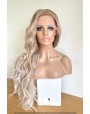 Light Caramel Wavy Synthetic Lace Front Wig Middle Part