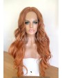 Ginger Wavy Synthetic Lace Front Wig Middle Part