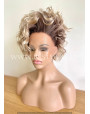 Dark Ash Rooted Curly Synthetic Lace Front Wig