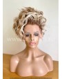 Toffee Rooted Blonde Wavy Synthetic Lace Front Wig