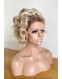 Toffee Rooted Blonde Wavy Synthetic Lace Front Wig
