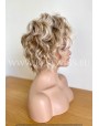 Toffee Rooted Blonde Wavy Synthetic Lace Front Wig
