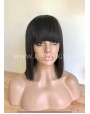 Synthetic Wig With Bangs Crazy Horse Style