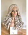 Sylver Blonde Wavy Synthetic Half Lace Wig