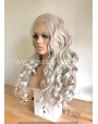 Sylver Blonde Wavy Synthetic Half Lace Wig