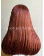 Synthetic wig Stright chestnut long hair with bang