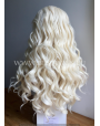 Synthetic lace front wig Wavy blond long hair
