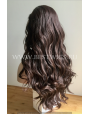 Synthetic lace front wig Wavy brown long hair