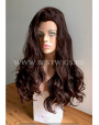Synthetic lace front wig Wavy brown long hair