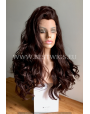 Synthetic lace front wig Wavy brown long hair