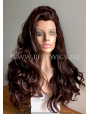 Synthetic lace front wig Wavy brown long hair