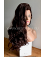 Synthetic lace front wig Wavy brown long hair