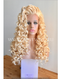 Synthetic lace front wig Curly blond long hair
