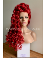 Synthetic lace front wig Curly red long hair