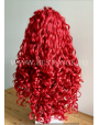 Synthetic lace front wig Curly red long hair