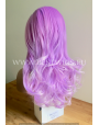 Synthetic lace front wig Wavy long hair Rooted Violet