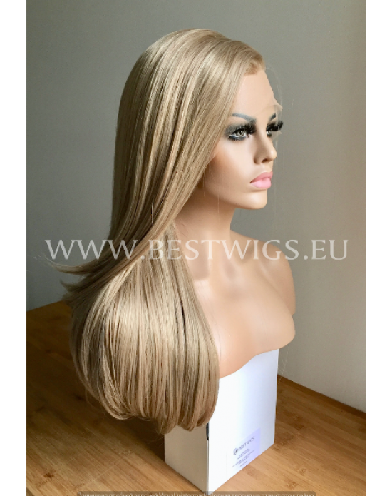 Synthetic lace front wig Stright blond long hair