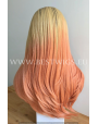 Synthetic lace front wig Stright Gold Peach long hair (roots)